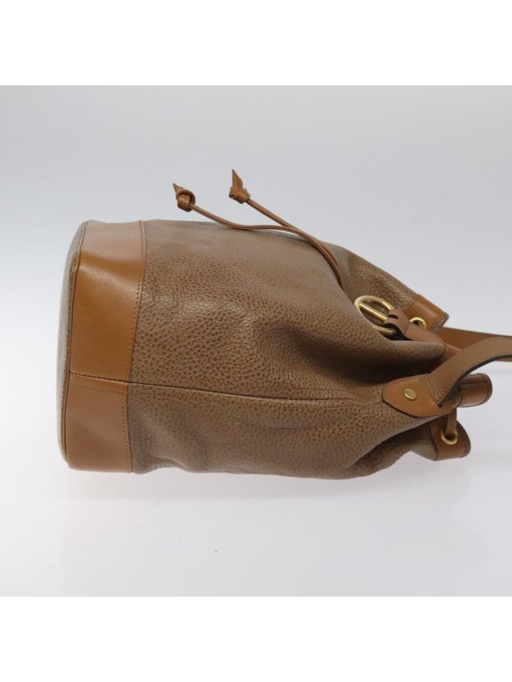 Authentic Christian Dior Shoulder Bag Leather Brown Gold - Picture 10 of 16